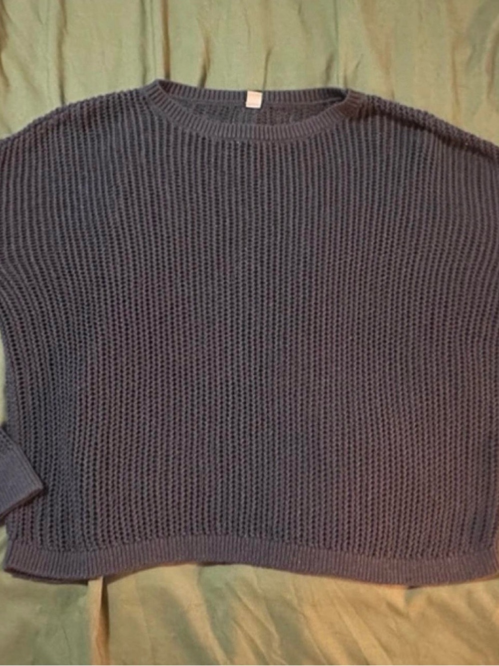 Cozy Women's Crewneck Knit Sweater in Slate Blue